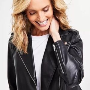 I.N.C. Women's Faux Leather Moto Jacket XL - NWT